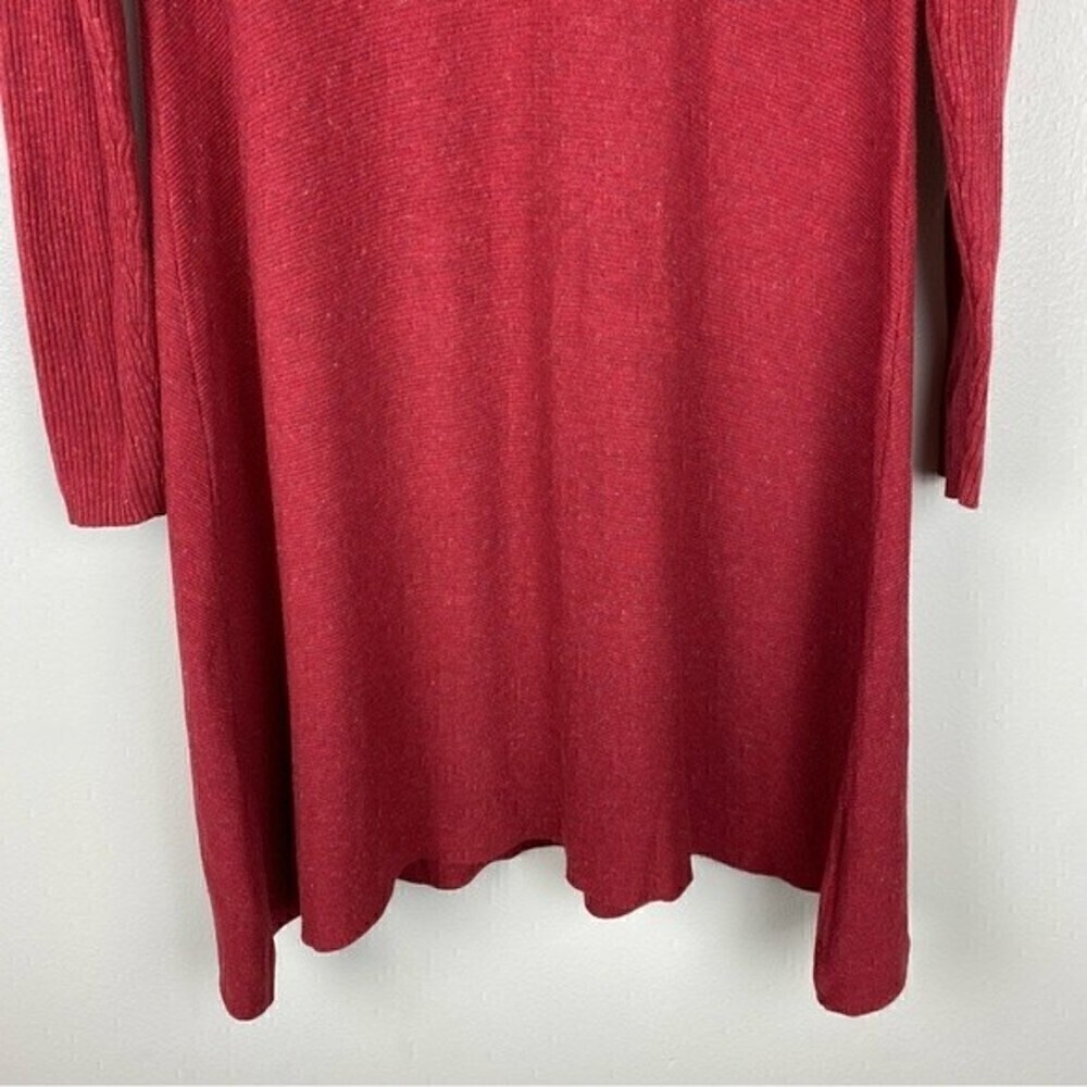 Eileen Fisher Crewneck Pullover Tunic Long Sleeve Sweater Red Size S - Picture 4 of 9